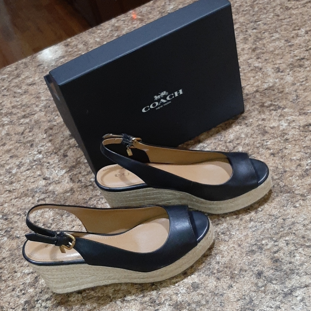!Perfect Condition! Coach Wedges.